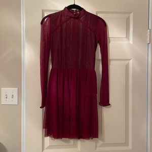 Weissman burgundy theatrical dance dress or figure skating dress ladies small